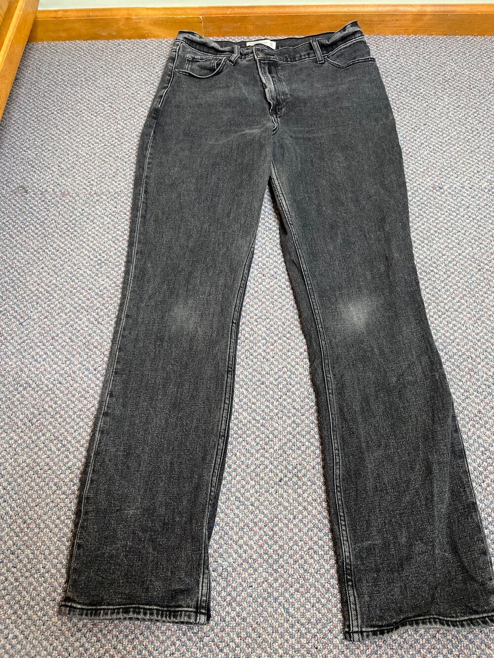 Abercrombie & Fitch Black Ultra High Rise 90s slim Straight 30